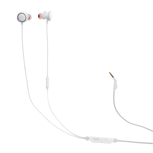JBL Quantum 50 - White - Wired in-ear gaming headset with volume slider and mic mute - Hero image number null